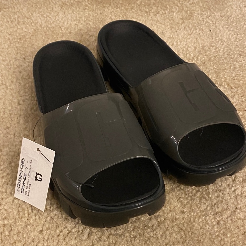 UGG Black Clear JELLA Slide Sandals